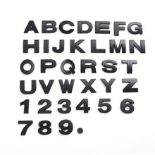 Load image into Gallery viewer, 25mm DIY Letters Alphabet Emblem Chrome Car Stickers Digital Badge Automobiles Logo 3D Metal Car Accessories Motorcycle Sticker