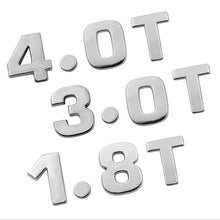 Load image into Gallery viewer, 25mm DIY Letters Alphabet Emblem Chrome Car Stickers Digital Badge Automobiles Logo 3D Metal Car Accessories Motorcycle Sticker