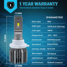 Load image into Gallery viewer, 2PCS HB3 9005 HB4 9006 H1H4 H7 Led Canbus H8 H9 H11 9012 Led Headlights Mini Car Light Bulbs Automobiles Auto Lamp 12V 6000K