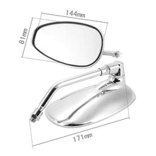 Load image into Gallery viewer, 2Pcs 10mm durable Motorcycle Motorbike Handlebar Rear View mirro wide viewing angle Side Mirrors Replacements  Automobile Access