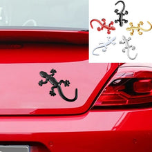 Load image into Gallery viewer, 2Pcs/Lot 3D Gold Silver Car Gecko Lizard Stick Metal Car Auto Motorcycle Logo Emblem Badge Automobiles Car Styling Stickers