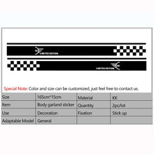 Load image into Gallery viewer, 2pc Car Stripe Stickers and Decals For Mini Cooper R50 R53 R56 R57 R59 F55 R52 R60 Motorcycle Car Styling Accessories Automobile