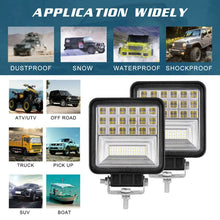 Load image into Gallery viewer, 2pcs 48W Truck LED Work Light Bar Spotlight Flood Off-road Car Boat Driving Fog Lamps Automobiles Motorcycles Working Lights