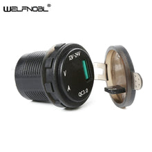 Load image into Gallery viewer, 3.1A Ammeter Voltmeter Dust Cap Dustproof Automobile Motorcycle USB Car Charger