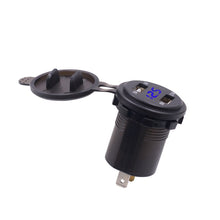 Load image into Gallery viewer, 3.1A Dual USB Universal Car Boat Motorcycle Phone Charger with LED Voltmeter Automobile carros Interior New hot boutique