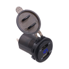Load image into Gallery viewer, 3.1A Dual USB Universal Car Boat Motorcycle Phone Charger with LED Voltmeter Automobile carros Interior New hot boutique