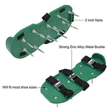 Load image into Gallery viewer, 30 * 13 cm Garden Lawn Aerator Sandal Shoes 1 Pair 3-Strap Firm Comfortable Grass Spiked Gardening Walking Garden Ripper