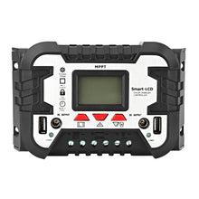 Load image into Gallery viewer, 30A 12V/24V Waterproof Solar Charge Controller MPPT Dual USB LCD Display Suitable For Automobile And Motorcycle Batteries