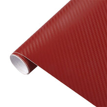 Load image into Gallery viewer, 30cm127cm 3D Carbon Fiber Vinyl Film 3M Car Stickers Waterproof DIY Motorcycle Automobiles Car Styling Wrap Roll Accessories