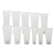 Load image into Gallery viewer, Face Cream Lotion Shampoo Travel Container Empty Clear Tube Squeezable Cosmetic Points Bottling