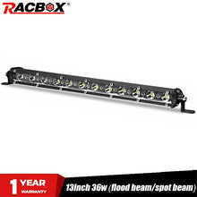 Load image into Gallery viewer, 36w 13inch LED Light Bar Work Slim Single Row Mini For UAZ Offroad ATV SUV 4WD Motorcycle Automobile Headlights Car fog 12V 24V