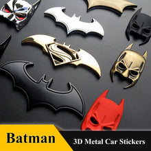 Load image into Gallery viewer, 3D Car Stickers Cool Metal Bat Auto Logo Car Styling Metal Batman Badge Emblem Tail Decal Motorcycle Car Accessories Automobiles