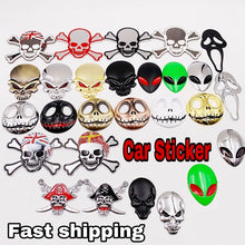 Load image into Gallery viewer, 3D Car Styling Stickers Automobile-Decals 3D skull Stickers for motorcycles Label Stickers Badge Decoration
