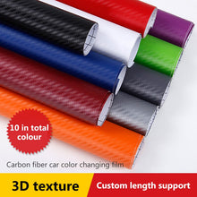 Load image into Gallery viewer, 3D Carbon Fiber Vinyl Film Car Stickers Waterproof DIY Motorcycle Automobiles Car Styling Wrap Roll Accessories 200cm*30cm