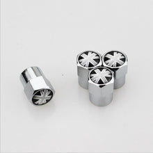 Load image into Gallery viewer, 4 X Automobiles &amp; Motorcycles Metal Car Tire Valve Caps Covers British Flag for MINI Cooper Coupe Cabrio MINI One MINI Series
