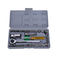 Load image into Gallery viewer, 40pc Automobile Motorcycle Repair Tool Case Precision Socket Wrench Set Sleeve Screwdriver tools for Auto Car Vehicle Repair Kit