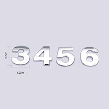 Load image into Gallery viewer, 45mm DIY Letters Alphabet Emblem Chrome Car Stickers Digital Badge Automobiles Logo 3D Metal Car Accessories Motorcycle Sticker