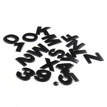 Load image into Gallery viewer, 45mm DIY Letters Alphabet Emblem Chrome Car Stickers Digital Badge Automobiles Logo 3D Metal Car Accessories Motorcycle Sticker