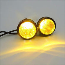 Load image into Gallery viewer, 4Pcs Fish eye DRL 12V Car Led Len Fog Lamp Eagle Eye Motorcycle Daytime Running Light Automobile bulbs White 6000K Yellow 3000K
