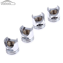 Load image into Gallery viewer, 4Pcs Universal Silver Car Wheel Tire Valve Stem Caps Automobiles Tyre Dust Covers Lid Truck Bike Motorcycle ATV Auto Accessories
