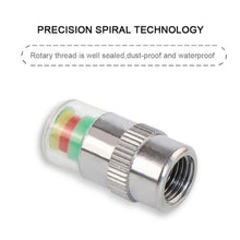 Load image into Gallery viewer, 4pcs/set Universal Car Auto Tire Pressure Alarm Monitor Valve Stem Caps Sensor Indicator Alert Automobile Motorcycle Accessories