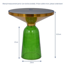 Load image into Gallery viewer, 50cm Nordic Luxury Glass Tea Table Creativity Translucent Glass Bottle Leg Design Living Room Modern Round Tea Coffee Table S