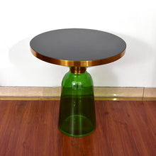 Load image into Gallery viewer, 50cm Nordic Luxury Glass Tea Table Creativity Translucent Glass Bottle Leg Design Living Room Modern Round Tea Coffee Table S