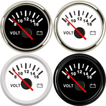 Load image into Gallery viewer, 52mm volt meter Marine Auto Voltmeter universal 8-16V Waterproof Gauge For Motorcycle Car Boat Automobile With Red Backlight 12V