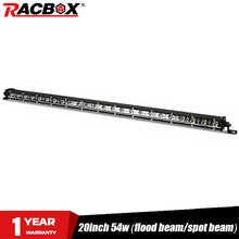 Load image into Gallery viewer, 54w 20inch LED Light Bar Work Slim Single Row Spot Flood Beam Mini For ATV SUV 4WD Motorcycle Automobile Headlights Car fog