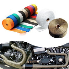 Load image into Gallery viewer, 5M Exhaust tape Heat Exhaust Thermo Wrap Shield Protective Tape Fireproof Insulating Cloth Roll Kit for Motorcycle Car