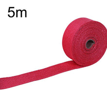 Load image into Gallery viewer, 5M Exhaust tape Heat Exhaust Thermo Wrap Shield Protective Tape Fireproof Insulating Cloth Roll Kit for Motorcycle Car