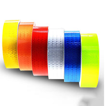 Load image into Gallery viewer, 5cm Width Lattice Reflective Tape Stickers Car Styling Automobile VehicleTruck Motorcycle Cycling Warning Mark Strip DIY Decal