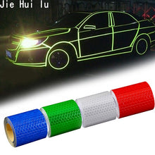 Load image into Gallery viewer, 5cmx1m Safety Mark Reflective tape stickers car-styling Self Adhesive Warning Tape Automobiles Motorcycle Reflective Film Red