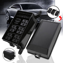 Load image into Gallery viewer, 6 Relays 6 ATC/ATO Standard Fuses Holder Block 12-Slot Relay Box with 41pcs Metallic Pins Universal for Automobiles Motorcycles