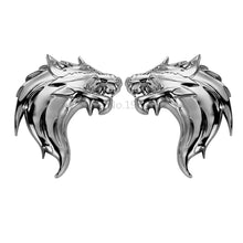 Load image into Gallery viewer, 7.5cm*5cm 3D Metal Wolf Tiger Lion Head Logo Emblem Badge Automobile Truck Motorcycle Sticker Decal Car Styling Accessories