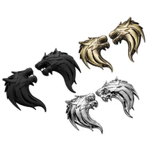 Load image into Gallery viewer, 7.5cm*5cm 3D Metal Wolf Tiger Lion Head Logo Emblem Badge Automobile Truck Motorcycle Sticker Decal Car Styling Accessories