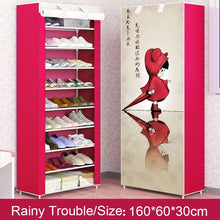 Load image into Gallery viewer, 9 Layers Shoe Rack Nonwoven Fabric Home Shoes Storage Organizer Easy to Install Shoe Cabinet Stand Holders Space-saving Closet