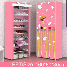 Load image into Gallery viewer, 9 Layers Shoe Rack Nonwoven Fabric Home Shoes Storage Organizer Easy to Install Shoe Cabinet Stand Holders Space-saving Closet