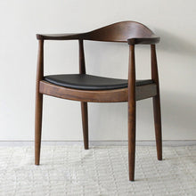 Load image into Gallery viewer, A shaped presidential chair Kennedy solid wooden dining chair hotel designer chair armrest Nordic chair