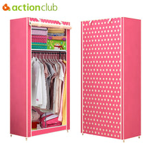 Load image into Gallery viewer, Actionclub Simple Student Cloth Wardrobe Combination DIY Assembly Wardrobe Folding Single Storage Cabinet Dustproof Small Closet
