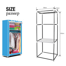 Load image into Gallery viewer, Actionclub Simple Student Cloth Wardrobe Combination DIY Assembly Wardrobe Folding Single Storage Cabinet Dustproof Small Closet