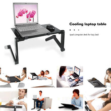 Load image into Gallery viewer, Adjustable Aluminum Laptop Desk Ergonomic Portable TV Bed Lapdesk Tray PC Table Stand Notebook Table Desk Stand With Mouse Pad