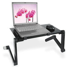 Load image into Gallery viewer, Adjustable Aluminum Laptop Desk Ergonomic Portable TV Bed Lapdesk Tray PC Table Stand Notebook Table Desk Stand With Mouse Pad