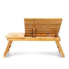 Load image into Gallery viewer, Adjustable Bamboo Computer Stand Laptop Desk Notebook Desk Laptop Table For Bed Sofa Bed Tray Picnic Table Studying Table