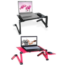 Load image into Gallery viewer, Adjustable Folding Table Aluminum Alloy Laptop Desk Ergonomic Portable Notebook Stand PC Table Stand With Mouse Pad