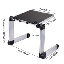 Load image into Gallery viewer, Adjustable Reading Book Stand Foldable Aluminum Lap Desk Stand Ergonomic with Page Paper Clips for Bed Office Home Lift Bracket