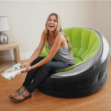 Load image into Gallery viewer, Adult Home Camping One Seat Inflatable Sofa Round Lazy Sofa Flocked PVC Comfortable Portable  Air Chairs