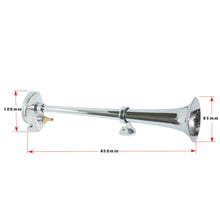 Load image into Gallery viewer, Air Horn 12V 150DB Super Loud Single Trumpet Compressor Complete Set for Truck Car Motorcycle Moto Automobile Lorry Boat Train