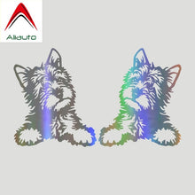 Load image into Gallery viewer, Aliauto 2 X Car Sticker Yorkie Dog Automobiles Motorcycle Decoration Vinyl Decal for Volkswagen Polo Lada Golf Kia,13cm*11cm