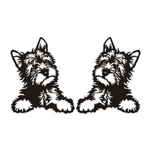 Load image into Gallery viewer, Aliauto 2 X Car Sticker Yorkie Dog Automobiles Motorcycle Decoration Vinyl Decal for Volkswagen Polo Lada Golf Kia,13cm*11cm